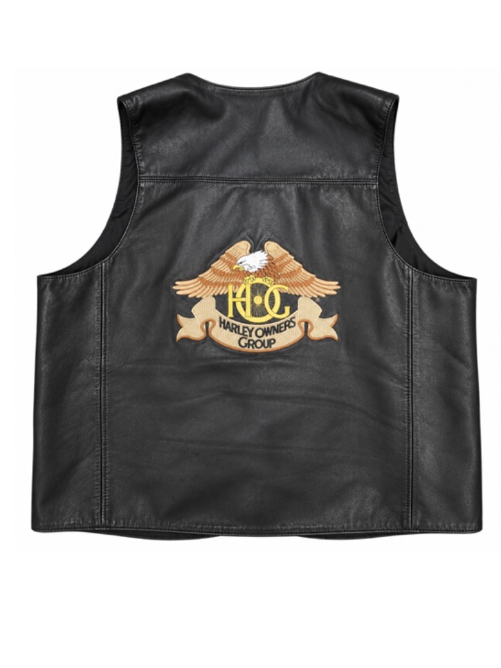 Vintage Harley Davidson HOG Leather Vest Mens XXL Made USA Eagle Motorcycle Bike